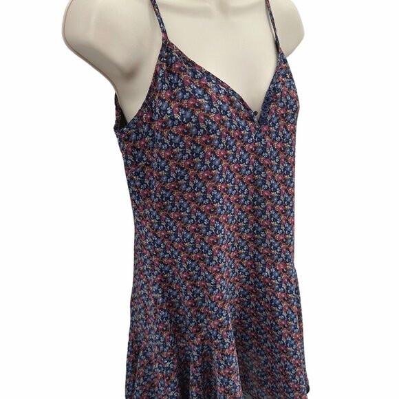 Sylvie & Mado Women's Floral V-Neck Button Details Mini Dress Size M - Picture 2 of 8